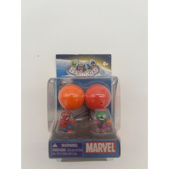 Marvel Squinkies 2 Pack Spider-Man & Green Goblin Toy Figures 2012 Blip Toys - Picture 1 of 2
